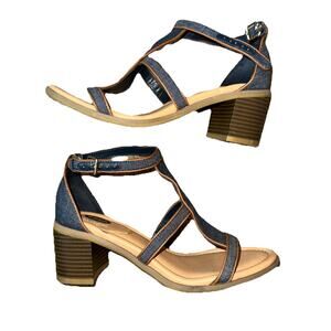 Dr. Scholls’s Denim Strap Heel 6.5 Women’s